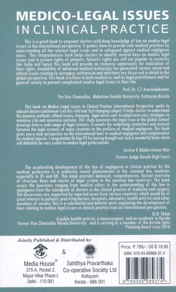 MEDICO-LEGAL ISSUES IN CLINICAL PRACTICE: INTERNATIONAL PERSPECTIVE - Image 2