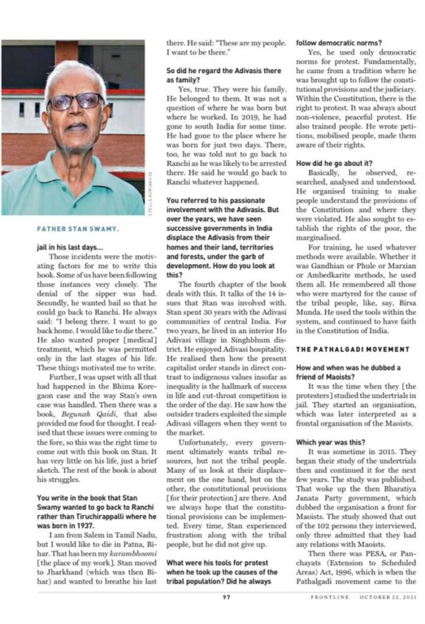 Fr. Stan Swamy : A Maoist or A Martyr? - Image 4