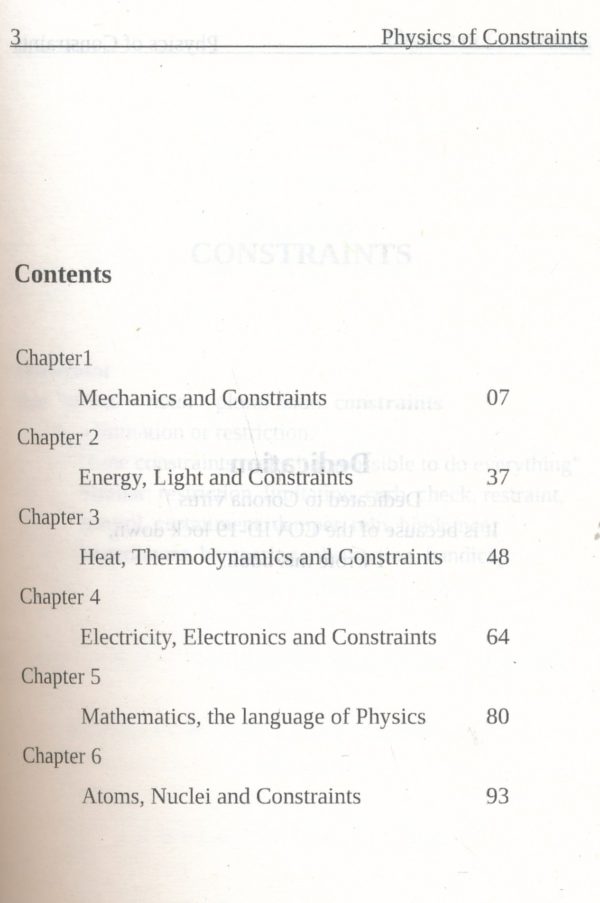 Constraints In Physics